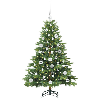 Künstlicher Weihnachtsbaum mit 150 LEDs Grün 120 cm PE und PVC