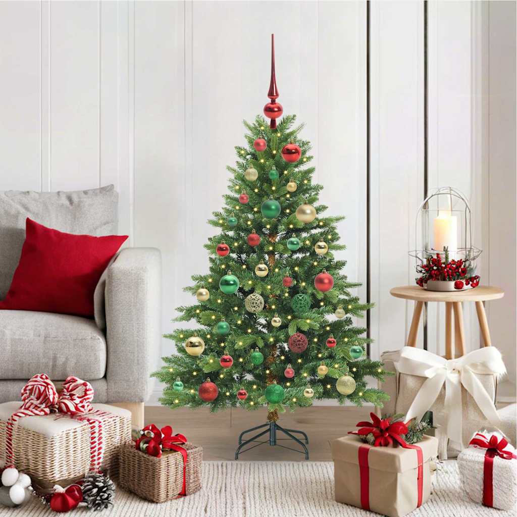 Künstlicher Weihnachtsbaum mit 150 LEDs Grün 120 cm PE und PVC