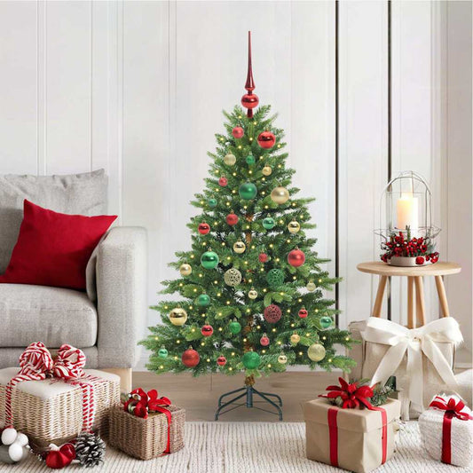 Künstlicher Weihnachtsbaum mit 150 LEDs Grün 120 cm PE und PVC