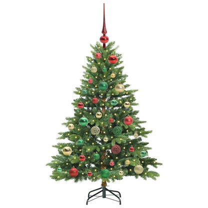 Künstlicher Weihnachtsbaum mit 150 LEDs Grün 120 cm PE und PVC