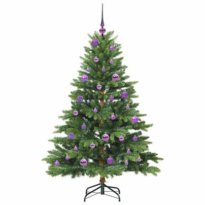 Künstlicher Weihnachtsbaum mit 150 LEDs Grün 150 cm PE und PVC