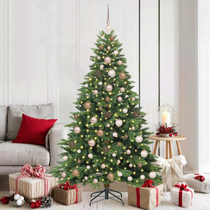 Künstlicher Weihnachtsbaum mit 300 LEDs Grün 180 cm PE und PVC