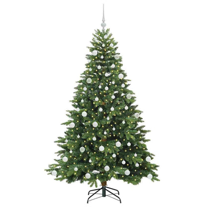 Künstlicher Weihnachtsbaum mit 300 LEDs Grün 180 cm PE und PVC