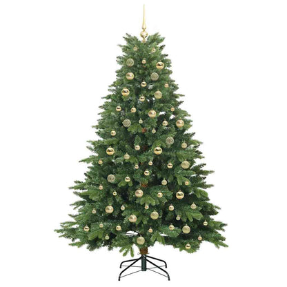 Künstlicher Weihnachtsbaum mit 300 LEDs Grün 180 cm PE und PVC