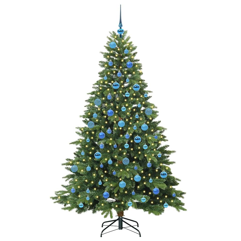 Künstlicher Weihnachtsbaum mit 300 LEDs Grün 180 cm PE und PVC