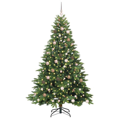 Künstlicher Weihnachtsbaum mit 300 LEDs Grün 210 cm PE und PVC