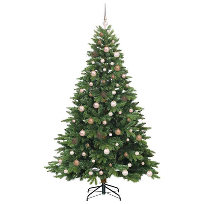 Künstlicher Weihnachtsbaum mit 300 LEDs Grün 210 cm PE und PVC