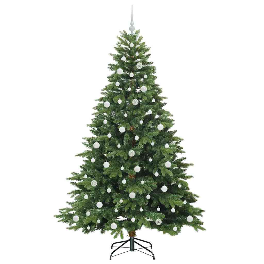 Künstlicher Weihnachtsbaum mit 300 LEDs Grün 210 cm PE und PVC