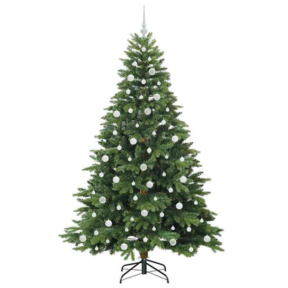 Künstlicher Weihnachtsbaum mit 300 LEDs Grün 210 cm PE und PVC