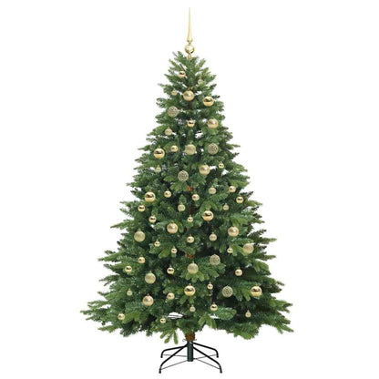 Künstlicher Weihnachtsbaum mit 300 LEDs Grün 210 cm PE und PVC
