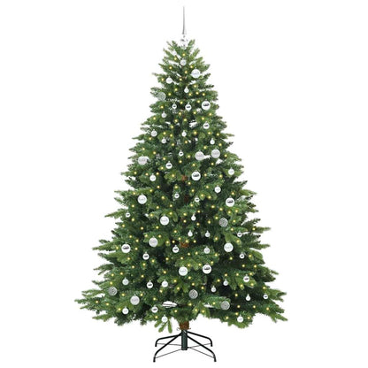 Künstlicher Weihnachtsbaum mit 300 LEDs Grün 210 cm PE und PVC