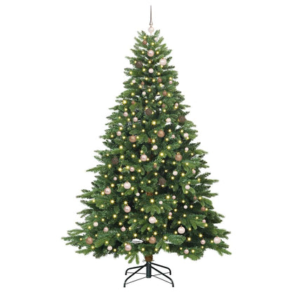 Künstlicher Weihnachtsbaum mit 300 LEDs Grün 240 cm PE und PVC
