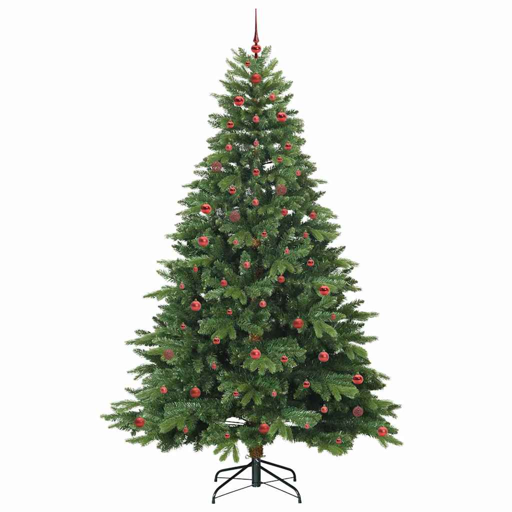 Künstlicher Weihnachtsbaum mit 300 LEDs Grün 240 cm PE und PVC