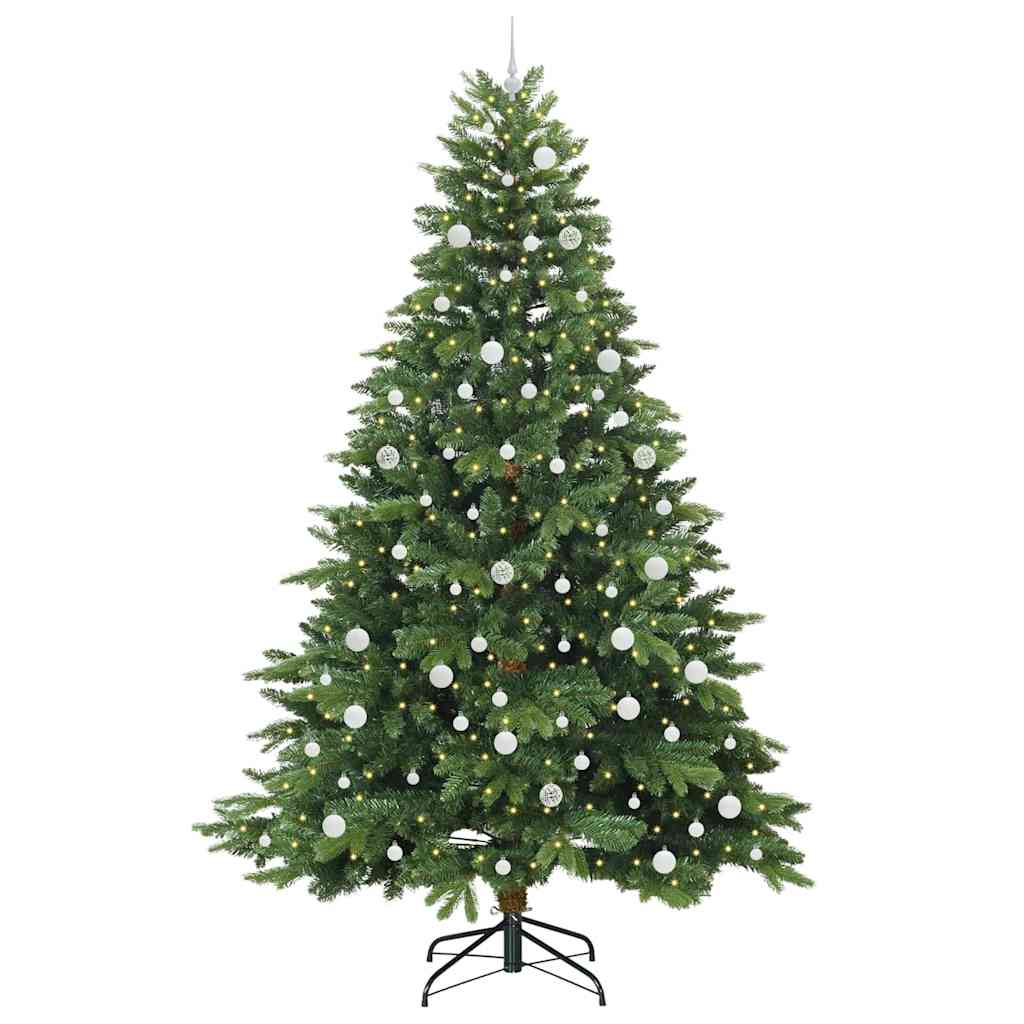 Künstlicher Weihnachtsbaum mit 300 LEDs Grün 240 cm PE und PVC