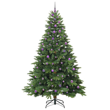 Künstlicher Weihnachtsbaum mit 300 LEDs Grün 240 cm PE und PVC