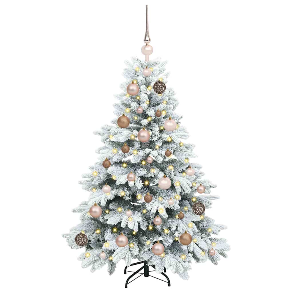 Künstlicher Weihnachtsbaum mit 150 LEDs Grün 120 cm PE und PVC