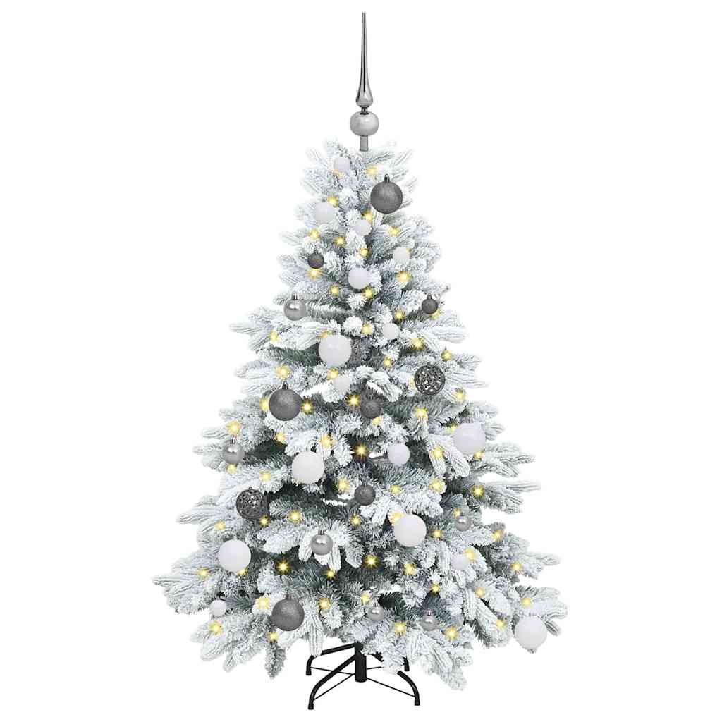 Künstlicher Weihnachtsbaum mit 150 LEDs Grün 120 cm PE und PVC