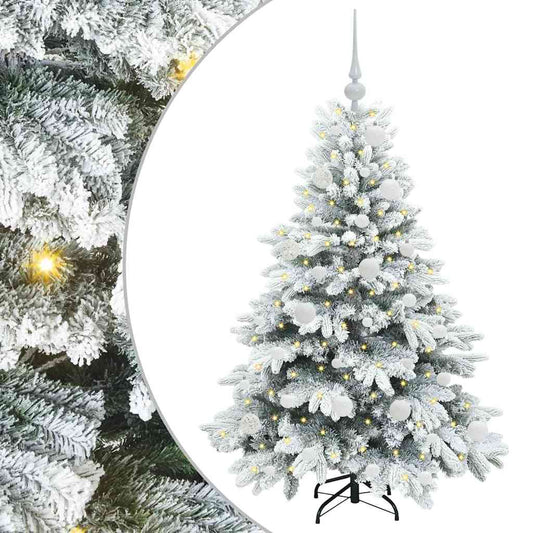 Künstlicher Weihnachtsbaum mit 150 LEDs Grün 120 cm PE und PVC
