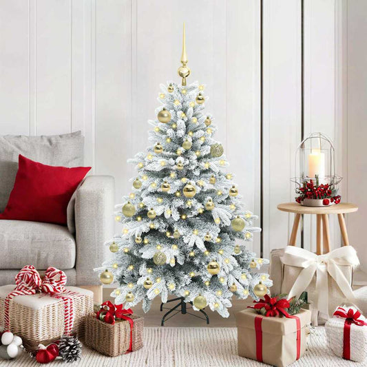 Künstlicher Weihnachtsbaum mit 150 LEDs Grün 120 cm PE und PVC