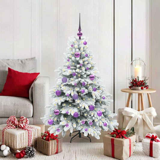 Künstlicher Weihnachtsbaum mit 150 LEDs Grün 120 cm PE und PVC