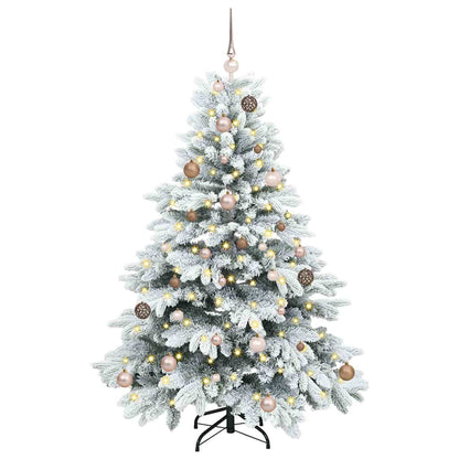 Künstlicher Weihnachtsbaum mit 150 LEDs Grün 150 cm PE und PVC