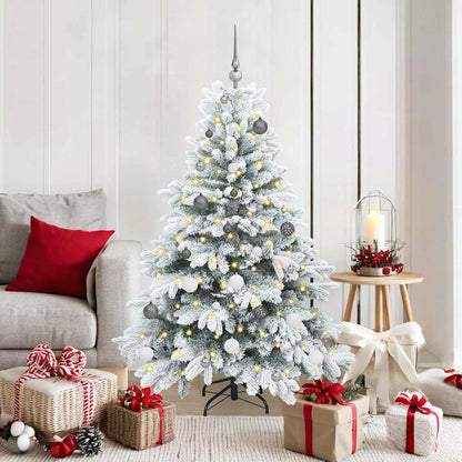 Künstlicher Weihnachtsbaum mit 150 LEDs Grün 150 cm PE und PVC