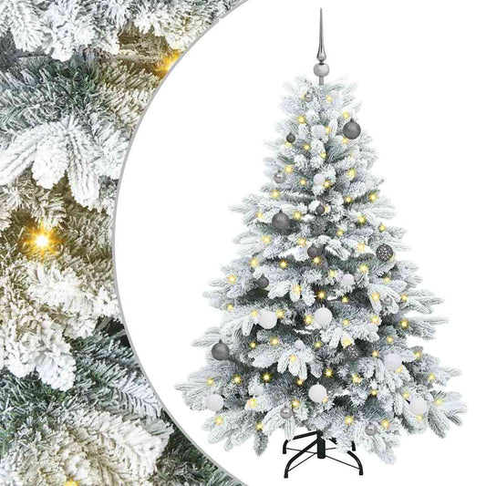 Künstlicher Weihnachtsbaum mit 150 LEDs Grün 150 cm PE und PVC