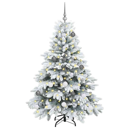 Künstlicher Weihnachtsbaum mit 150 LEDs Grün 150 cm PE und PVC