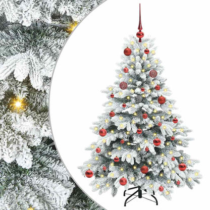 Künstlicher Weihnachtsbaum mit 150 LEDs Grün 150 cm PE und PVC
