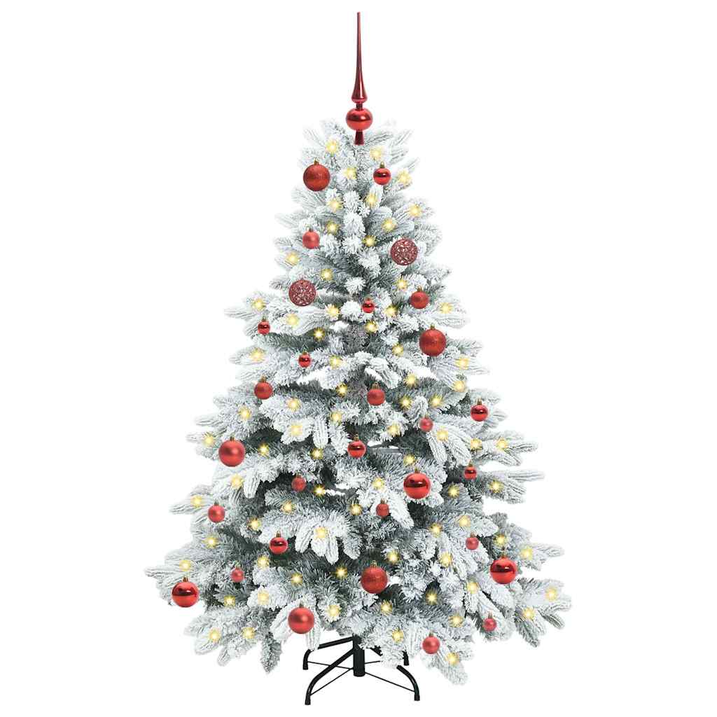 Künstlicher Weihnachtsbaum mit 150 LEDs Grün 150 cm PE und PVC