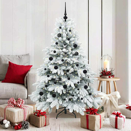 Künstlicher Weihnachtsbaum mit 150 LEDs Grün 150 cm PE und PVC