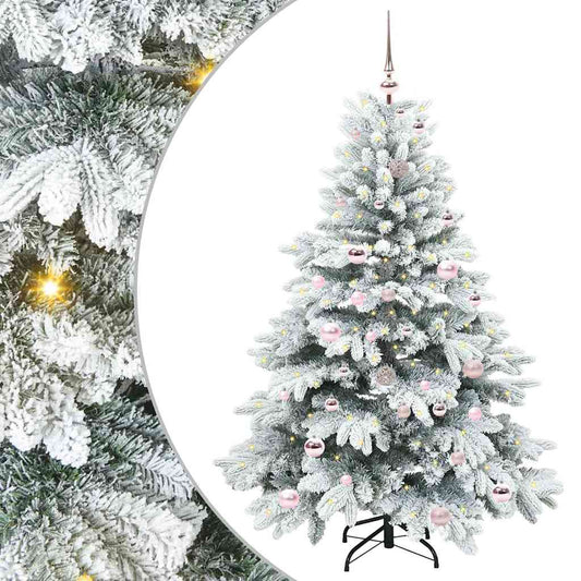 Künstlicher Weihnachtsbaum mit 150 LEDs Grün 150 cm PE und PVC