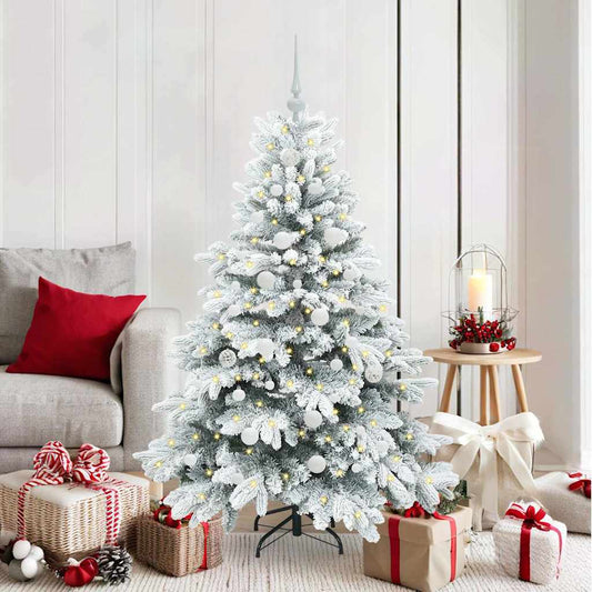 Künstlicher Weihnachtsbaum mit 150 LEDs Grün 150 cm PE und PVC