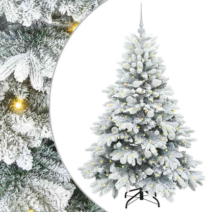 Künstlicher Weihnachtsbaum mit 150 LEDs Grün 150 cm PE und PVC