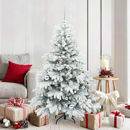 Künstlicher Weihnachtsbaum mit 150 LEDs Grün 150 cm PE und PVC