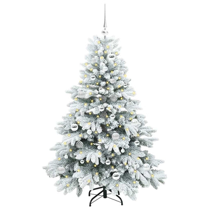 Künstlicher Weihnachtsbaum mit 150 LEDs Grün 150 cm PE und PVC