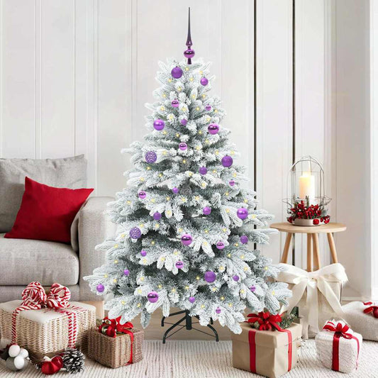 Künstlicher Weihnachtsbaum mit 150 LEDs Grün 150 cm PE und PVC