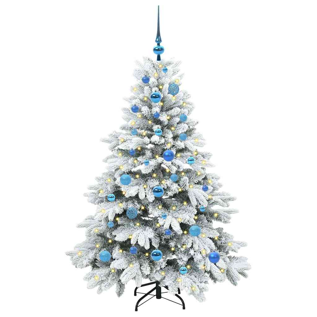 Künstlicher Weihnachtsbaum mit 150 LEDs Grün 150 cm PE und PVC