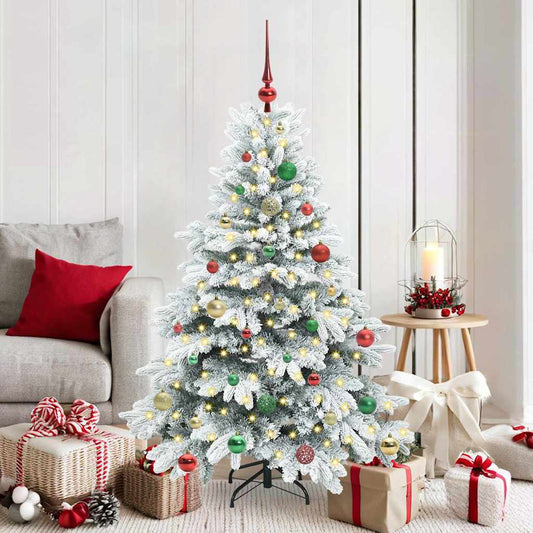 Künstlicher Weihnachtsbaum mit 150 LEDs Grün 150 cm PE und PVC