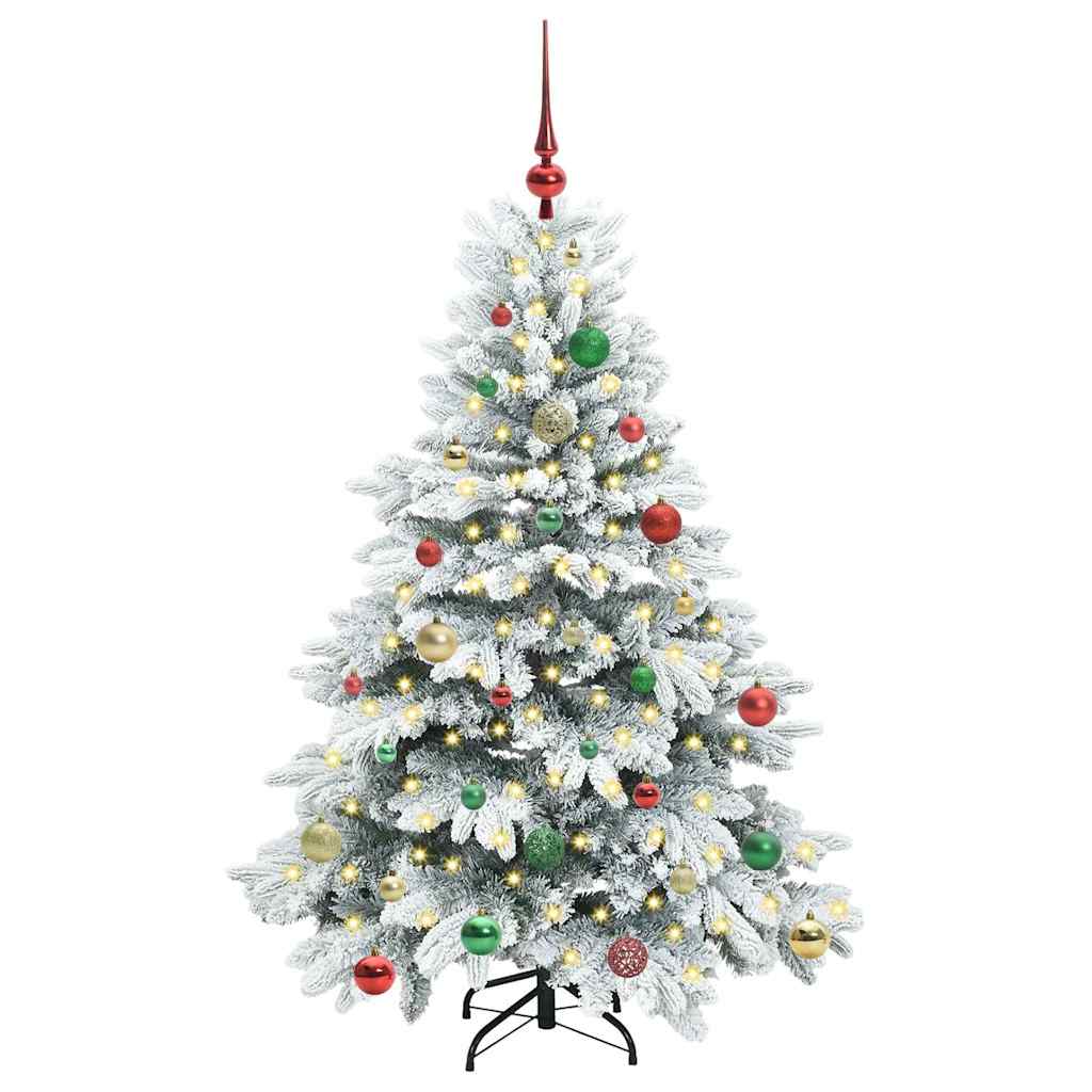 Künstlicher Weihnachtsbaum mit 150 LEDs Grün 150 cm PE und PVC