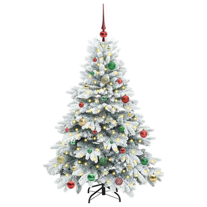 Künstlicher Weihnachtsbaum mit 150 LEDs Grün 150 cm PE und PVC