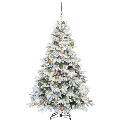 Künstlicher Weihnachtsbaum mit 300 LEDs Grün 180 cm PE und PVC