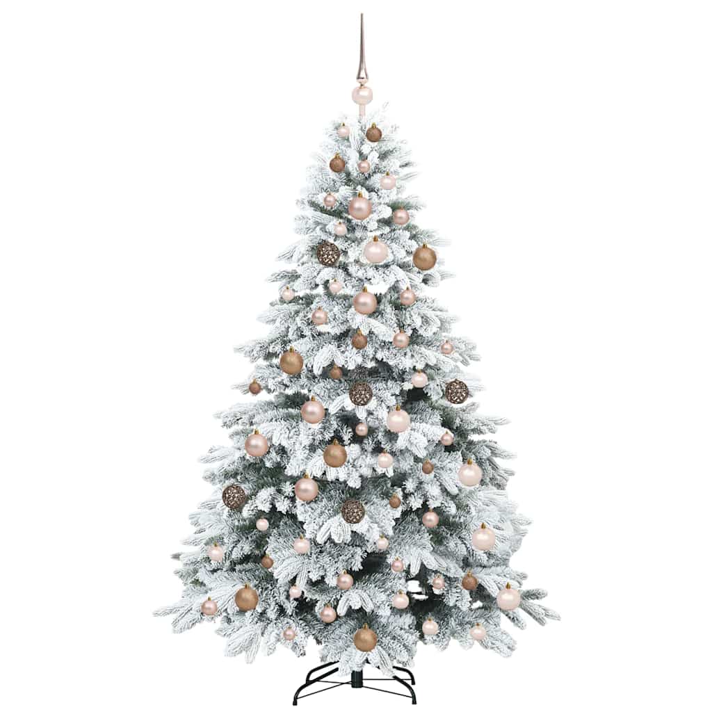 Künstlicher Weihnachtsbaum mit 300 LEDs Grün 180 cm PE und PVC