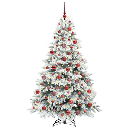 Künstlicher Weihnachtsbaum mit 300 LEDs Grün 180 cm PE und PVC