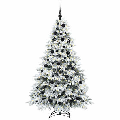 Künstlicher Weihnachtsbaum mit 300 LEDs Grün 180 cm PE und PVC