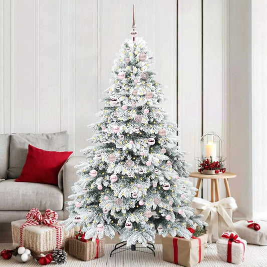Künstlicher Weihnachtsbaum mit 300 LEDs Grün 180 cm PE und PVC