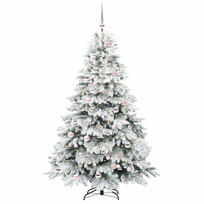 Künstlicher Weihnachtsbaum mit 300 LEDs Grün 180 cm PE und PVC