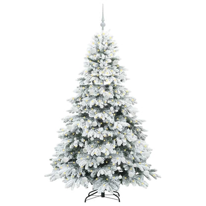 Künstlicher Weihnachtsbaum mit 300 LEDs Grün 180 cm PE und PVC