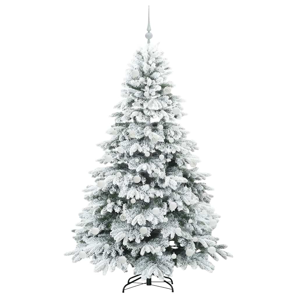 Künstlicher Weihnachtsbaum mit 300 LEDs Grün 180 cm PE und PVC