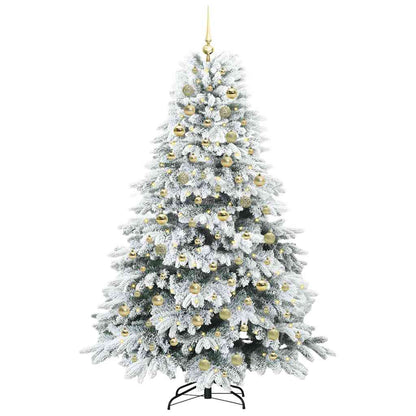 Künstlicher Weihnachtsbaum mit 300 LEDs Grün 180 cm PE und PVC